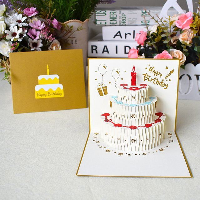 Aegean Gift Luxus Pop Up 3D Geburtstagskarte für Geburtstag und Jubiläen - Bild 1