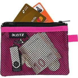 Leitz WOW Traveller Zip-Beutel mit durchsichtigem Netzfach und blickdichtem Fach in Pink, Größe S - Bild 1