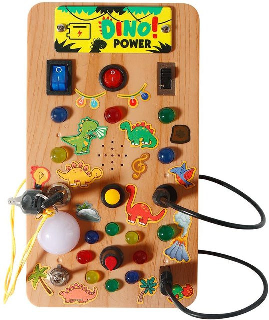 Yiran toy Montessori Activity Board Sensorisches Spielzeug mit LED-Licht Schalter 0-3 Jahre - Bild 1