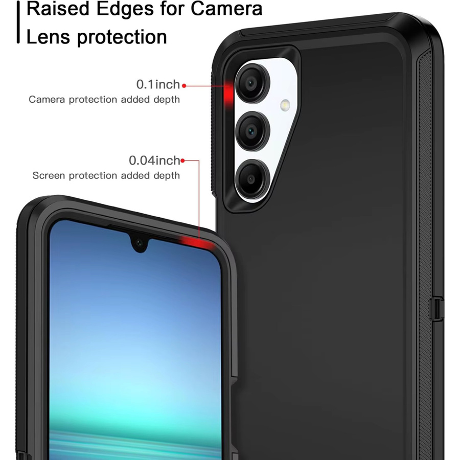 OTT 3in1 Military Grade Handyhülle für Samsung Galaxy S26 S25 S24 S23 S22 Ultra Plus in Schwarz - Bild 3