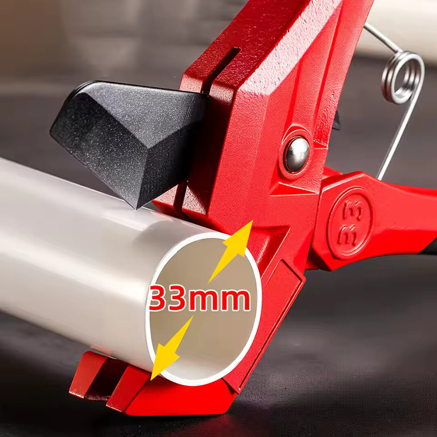 NIUXIANG Rohrschere aus Aluminiumlegierung in Rot für PVC und PPR mit Ratsche-Funktion für Sanitär-Reparaturen - Bild 3