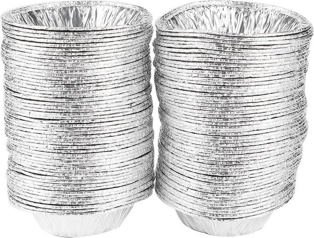 CosyHome Muffin-Backform Set aus Aluminium, 100 Stück, Antihaftbeschichtet, Grau/Silber - Bild 1