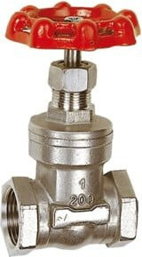 Riegler Muffen-Absperrschieber aus Edelstahl 1.4401/1.4408 in Silber, G 1 1/2 - Bild 1