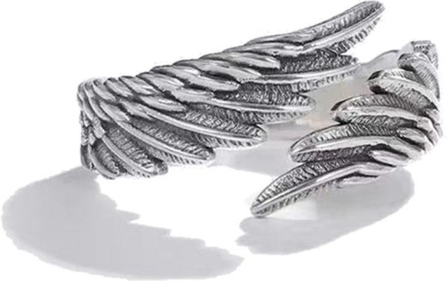 KaiTingu Jewelry Ringe, Engels- und Dämonenflügel, Zinklegierung, gray, Unisex - Bild 1