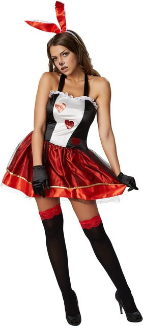 tectake Frauenkostüm Love Bunny, Tiere, Plüsch / Textil, Rot - Bild 1