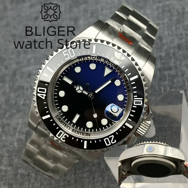 BLIGER Armbanduhr Automatik, Edelstahl, 43 mm, Herren - Bild 1