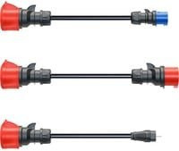 go-e Adapterset für Gemini flex 22 kW, 3-teiliges Set in Schwarz und Rot - Bild 1