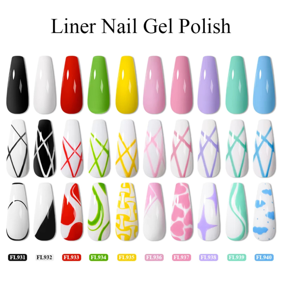Four Lily 3-in-1 Gel Nagellack Set, Glitter, 4 x 10 ml, Glänzend - Bild 5