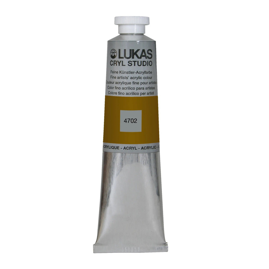 Lukas Cryl Studio Acrylfarbe Dunkel Ocker in der Aluminiumtube 75ml - Bild 2