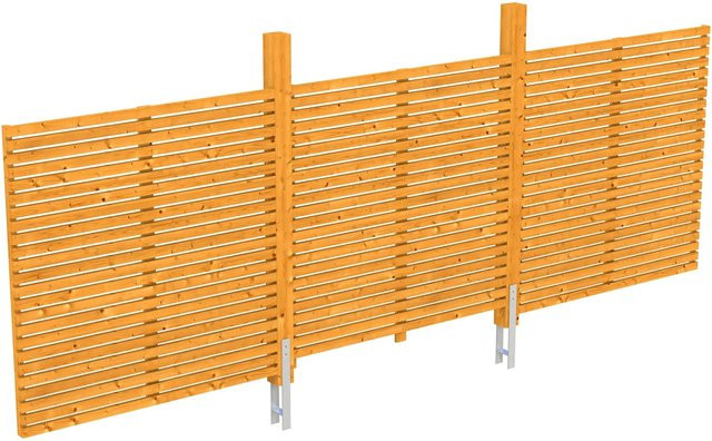 Skan Holz Rückwand Rhombus aus Fichte in Eiche hell, Breite: 550 cm, Höhe: 160 cm - Bild 1