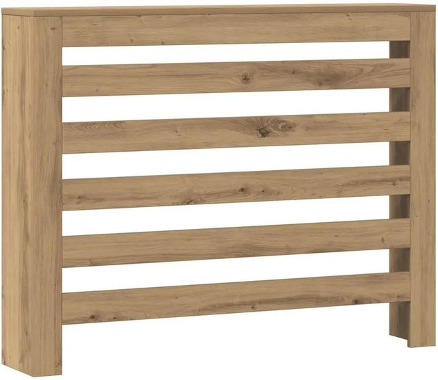 vidaXL Heizkörperverkleidung Artisan-Eiche in Braun mit Latten-Design aus Holzwerkstoff, B/T/H: 104 x 20 x 82 cm - Bild 1