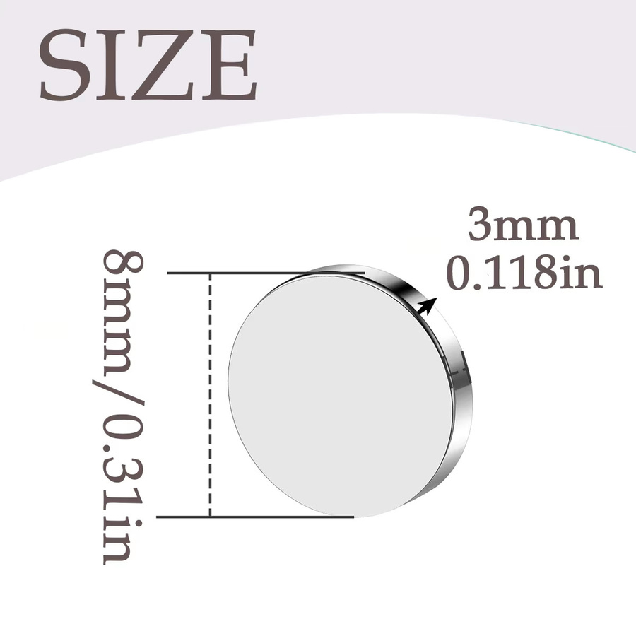 U-POLEMAG Mini Starke Magnete in verschiedenen Größen für Kühlschränke, Lager und Fotowände, 3x3 mm, 8x3 mm, 10x3 mm - Bild 2