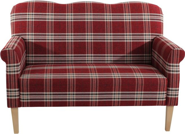 Max Winzer Jule Küchensofa in Rot mit Streifenstoff im Retrodesign - Bild 1