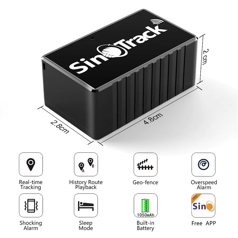 SinoTrack Mini-Einbau-GSM-GPS-Tracker ST-903 in Schwarz für Auto, Kinder und Haustiere mit Online-Tracking-App - Bild 2