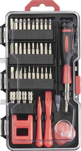 TOOLCRAFT Reparaturset für Heimwerker und Handys mit Werkzeughalter, 79-teilig, multicolour - Bild 1