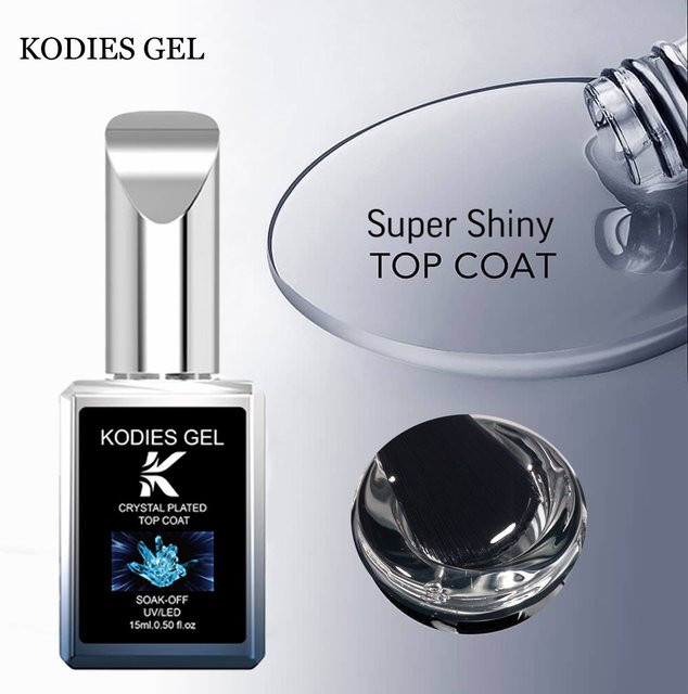 KODIES GEL Crystal Top Coat, Glänzend, 15 ml - Bild 1