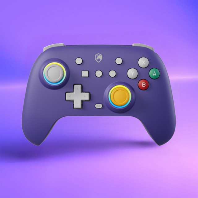 ECHTPower Wireless Pro Controller Gamepad Joystick in Lila für Nintendo Switch, Switch Lite und Switch OLED - Bild 1
