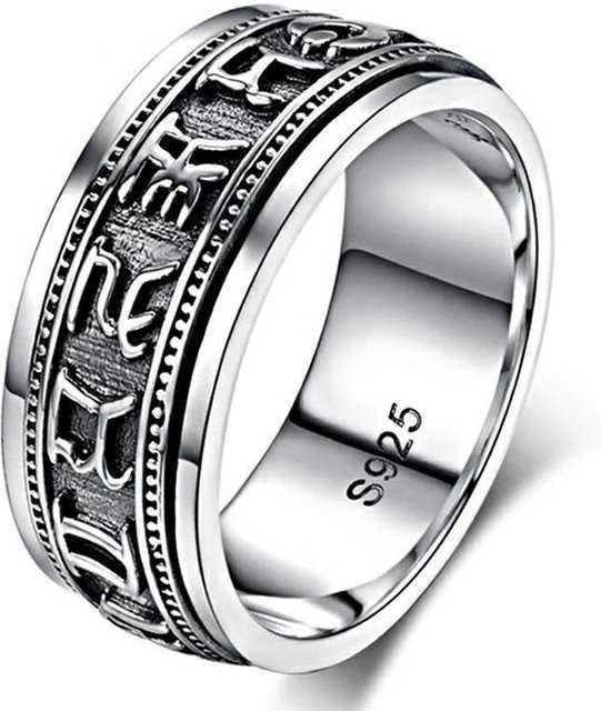 POMOiii Ring 925 Sterling Silber, Buddha, Unisex - Bild 1