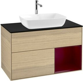 V&B Waschtischunterschrank Finion 100 in Eiche mit lackierter Oberfläche - Bild 1