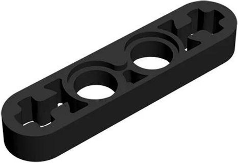Los 32449 Hebearm Dünn 1 x 4 Achslöcher Baustein, 10-teiliges Set, schwarz, ab 14 Jahren - Bild 1