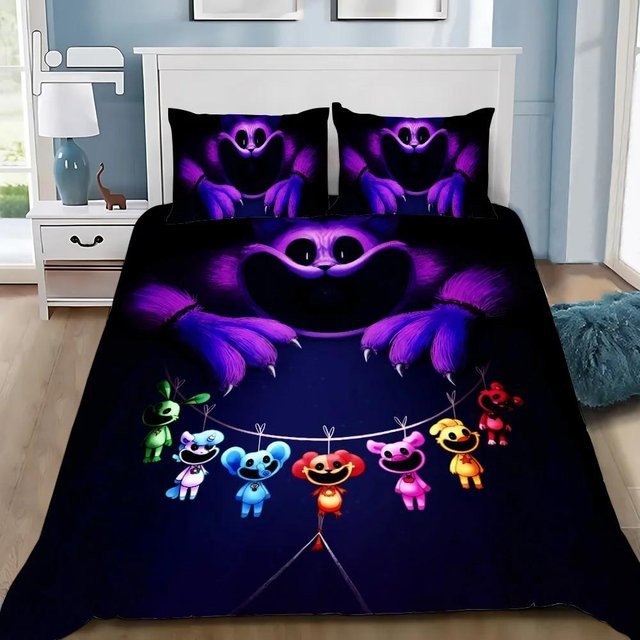 Bettwäsche-Set Amine Smilings Critters mit Bettbezug und Kissenbezug, Multicolor, Single B/H: 135 x 200 cm - Bild 1