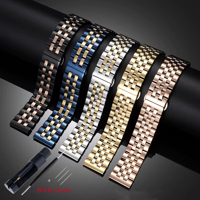 Zhangeer Uhrenarmband Edelstahl, Schmetterlingsverschluss, Unisex - Bild 1