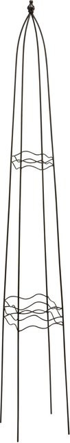Eckige Rankhilfe Obelisk aus Stahl für Kletterpflanzen in Schwarz, Höhe: 140 cm, Breite: 19 cm, Tiefe: 19 cm - Bild 1