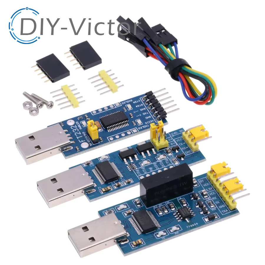 ADUM3201 FT232 USB zu TTL Adapter mit photoelektrischer Isolierung, FTDI, Blau - Bild 2