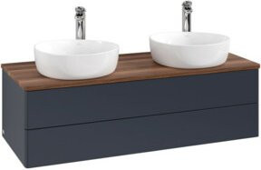 V&B Antao Waschtischunterschrank mit LED-Beleuchtung, Wandmontage, Blau lackiert, B/T/H: 120 x 36 x 50 cm - Bild 1