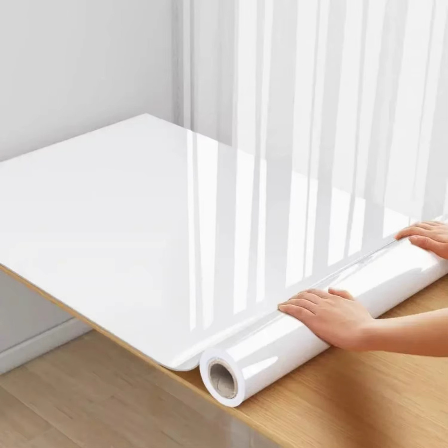Selbstklebende Vinyl-Tapete von Luck Amy in Glänzend und Wasserdicht als Perlfolie für Möbel, Küche und Kleiderschrank in Schwarz oder Weiß - Bild 3