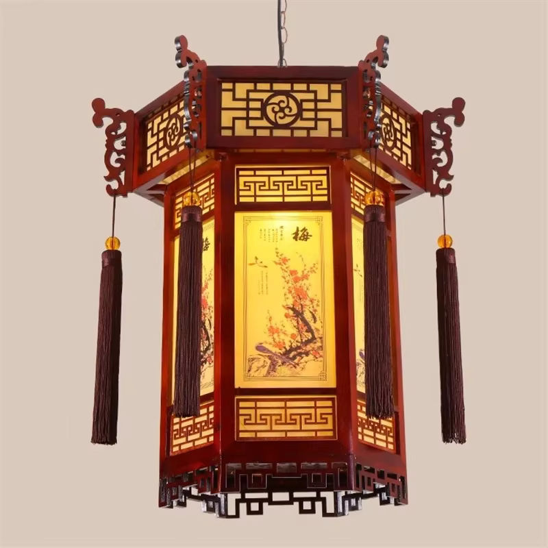 Lava Corki Hängelampe im chinesischen Stil aus Bambus in Braun und Beige für Wohnzimmer, Esszimmer oder Restaurant - Bild 2