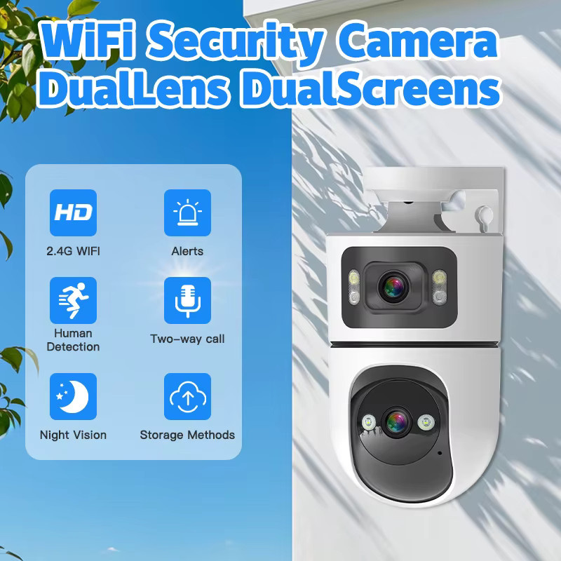 SZSINOCAM WLAN Schwenk-Neige Außenkamera, drahtlose IP-Videoüberwachungskamera in Weiß mit HD-Video und Kabelversion - Bild 2