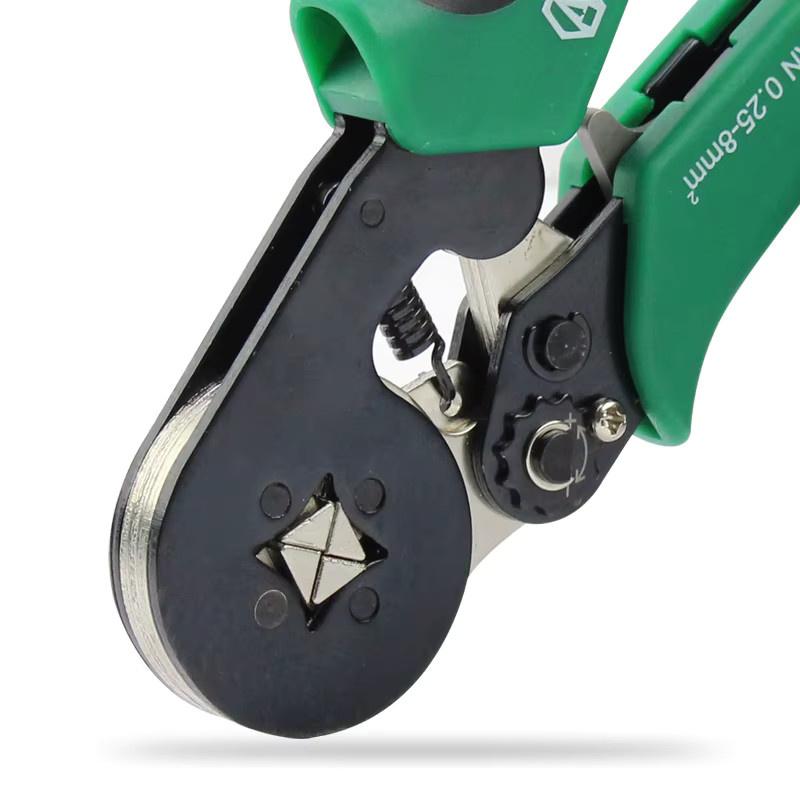 Laoa Mini Crimpzange für Elektriker zur präzisen Aderendhülsenpressung 0,25-8mm² in Grün - Bild 5