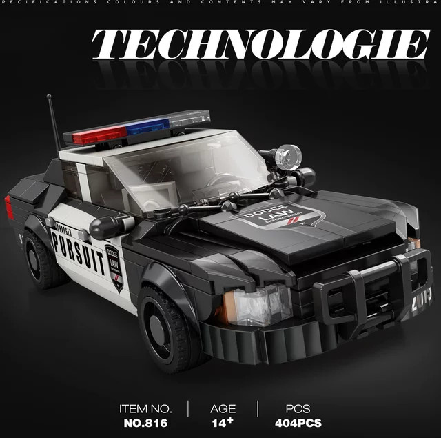 AMAZINGBLOKS Polizeiauto-Baukasten, Spezialpolizeifahrzeug-Modell, 404 Teile, ab 14 Jahre - Bild 1