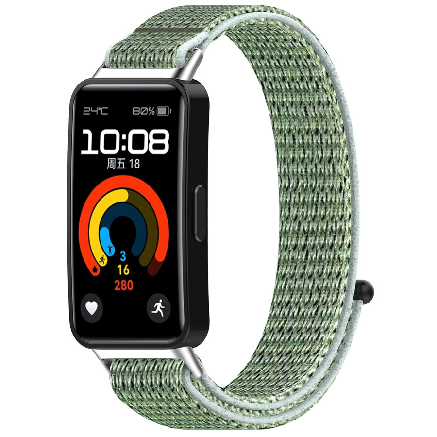OAKCHARM Uhrenarmband Nylon, Schwarz, Huawei Band 9/8/10 - Bild 2