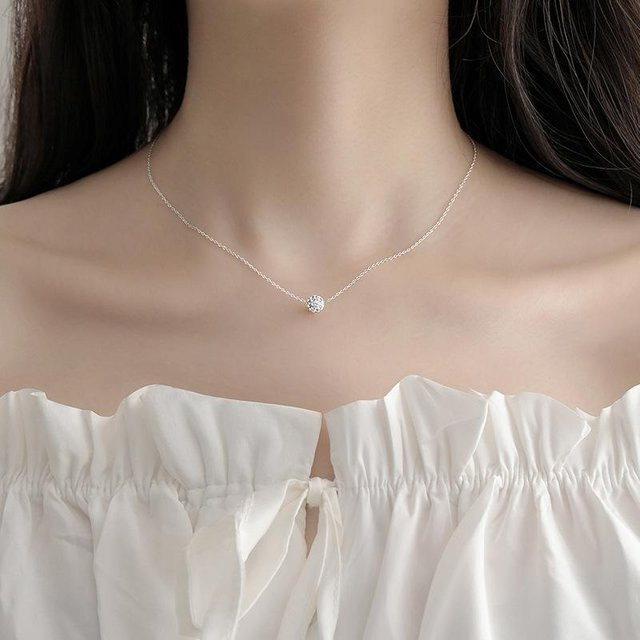 Lucky Star Jewelry Halskette, 999 Silber, Zirkonia, Kristall, Damen - Bild 1
