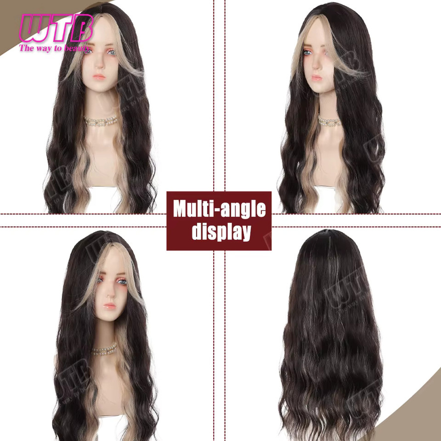 WTB Lolita-Perücke, synthetisch, lang gewellt mit Pony, Damen - Bild 5