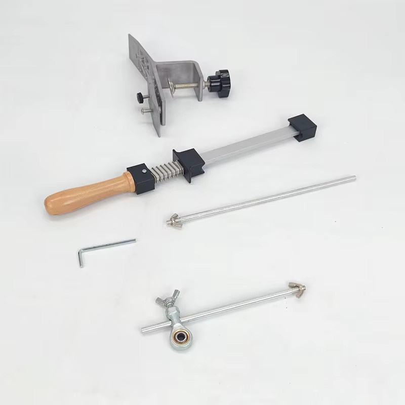 RSCHEF Schleifstein für Küchenmesser und Outdoor-Werkzeuge in Silber mit Holzbasis - Bild 3