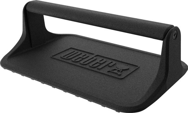 Weber Hamburgerpresse aus Gusseisen in Schwarz, B: 23 cm, T: 15 cm - Bild 1