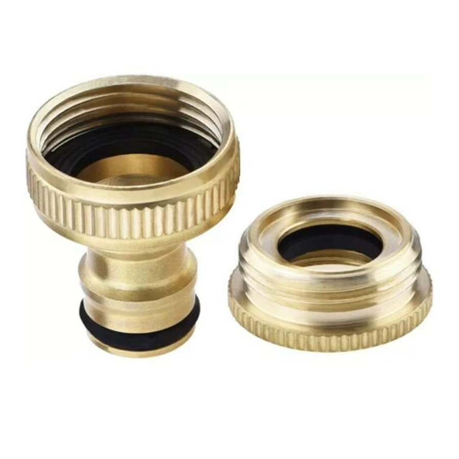 Messing Schnellanschluss Adapter für Gartenbewässerung und Wasserhahn in Gold - Bild 3