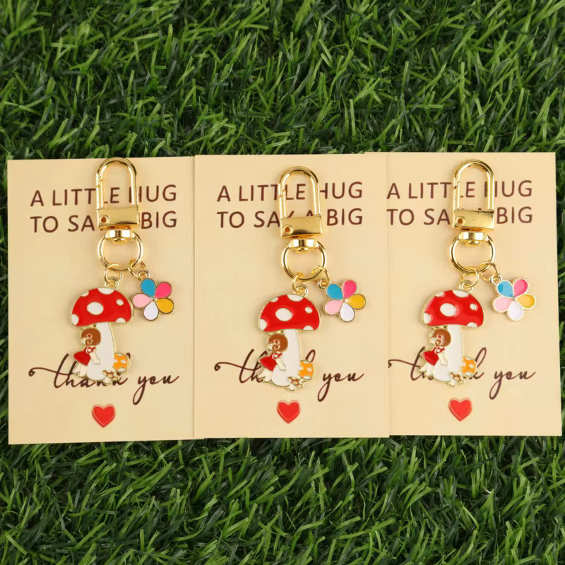 3/6er-Set bunte Dankeskarten mit Pilz- und Blumenmotiv aus Papier in Multicolor - Bild 2