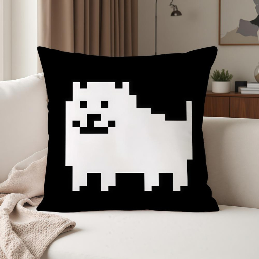 Undertale Kissenbezug aus Peach Skin für Schlafzimmer, Wohnzimmer und Auto, B/H: 18 x 18 cm - Bild 2