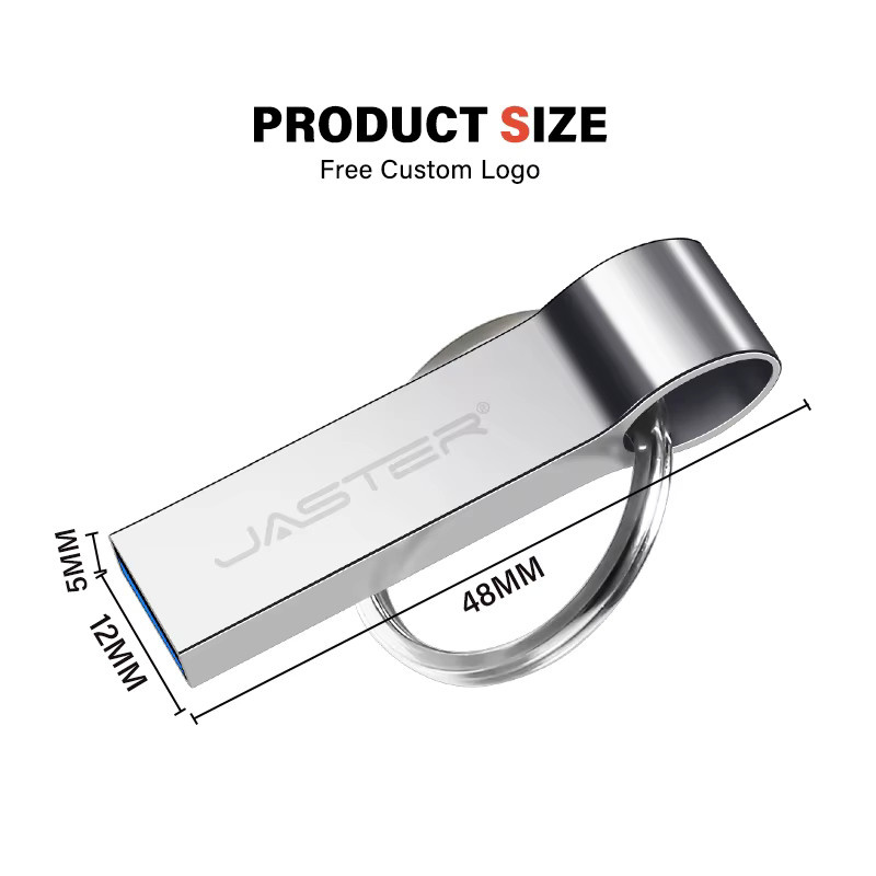 JASTER USB-Flash-Laufwerk 128 GB Metall Pendrive in Silber oder Schwarz - Bild 4