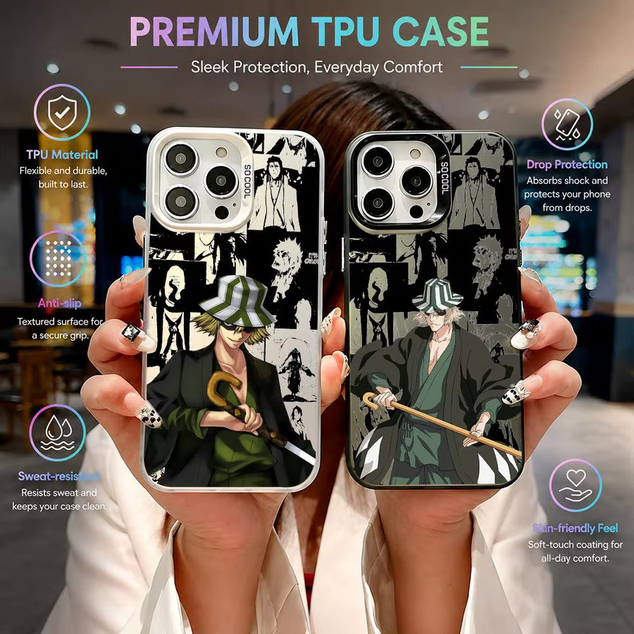 K-Kisuke Urahara Handyhülle Aurora TPU für iPhone 11 bis iPhone 17 Pro Max, stoßfeste und stylische Schutzhülle, Multicolor - Bild 2