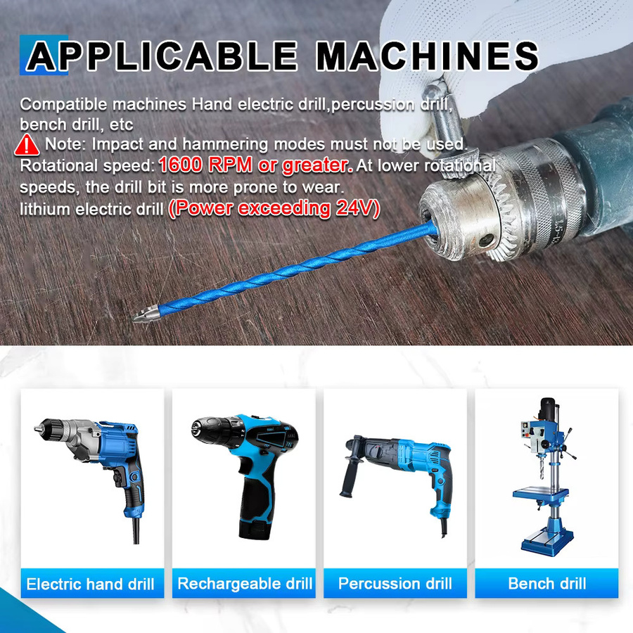BRSCHNITT Spiralbohrer mit Hartmetallspitze für Holz, Kunststoff, PVC, Ziegel und Keramik, Durchmesser: 5,0 mm - Bild 5