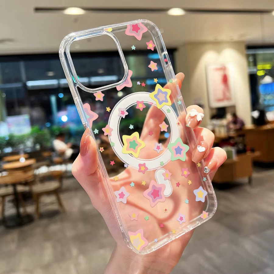 INS Star Magnetische Handyhülle für iPhone in Transparent, Stoßfeste Silikon Schutzhülle - Bild 2