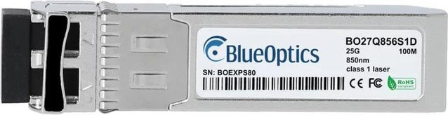 BlueOptics Kompatibler Dell Intel 91C9R SFP28 Transceiver, 25GBASE-SR, LC-Duplex, Multimode Fiber, 850nm, 100M, DDM, Silber - Bild 1