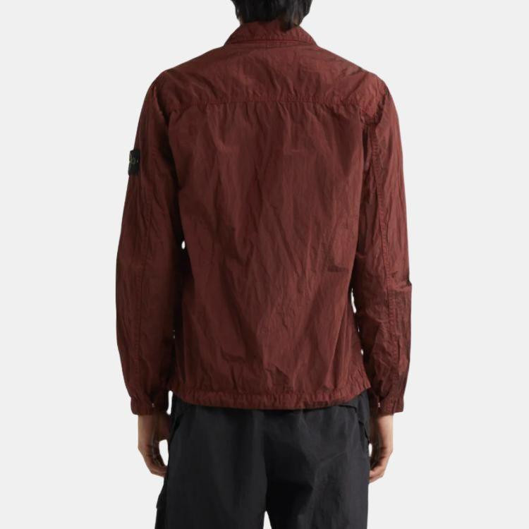 Stone Island Langarmjacke Nylon Metal, Rot-Braun, Herren - Bild 2