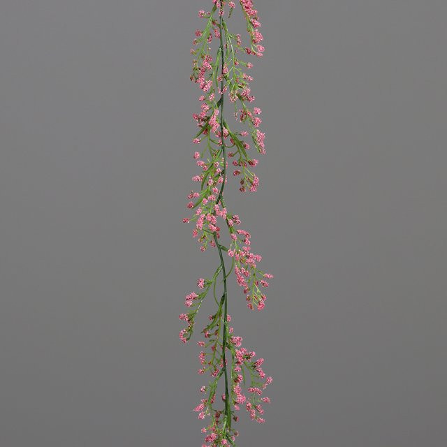 Pinke Kunstblume Blütengirlande mit floralem Design und Blättern, Länge: 120 cm - Bild 1