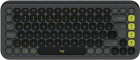 Logitech POP Icon Keys Kabellose Bluetooth Tastatur QWERTY US International in Graphite und Grün - Bild 1